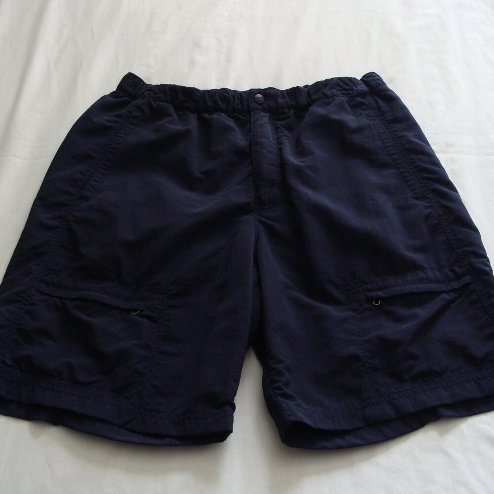Men's LL BEAN Dark Blue Fully Lined SWIM TRUNKS Shorts Sz MEDIUM